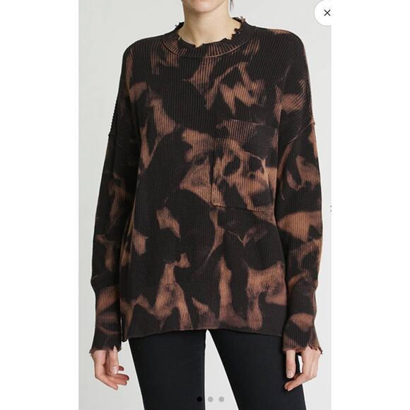 Pistola Darya Acid Dye Pullover Sweater in Dark Lava - XS - Picture 1 of 8